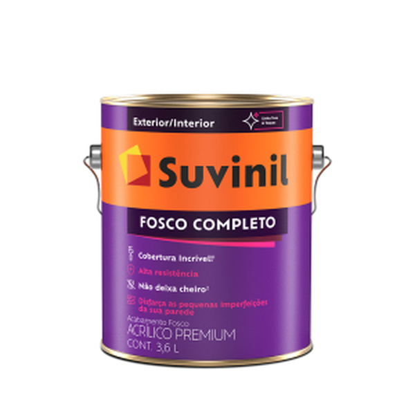 ACRILICO FOSCO COMPLETO BRANCO 3,6 LITROS